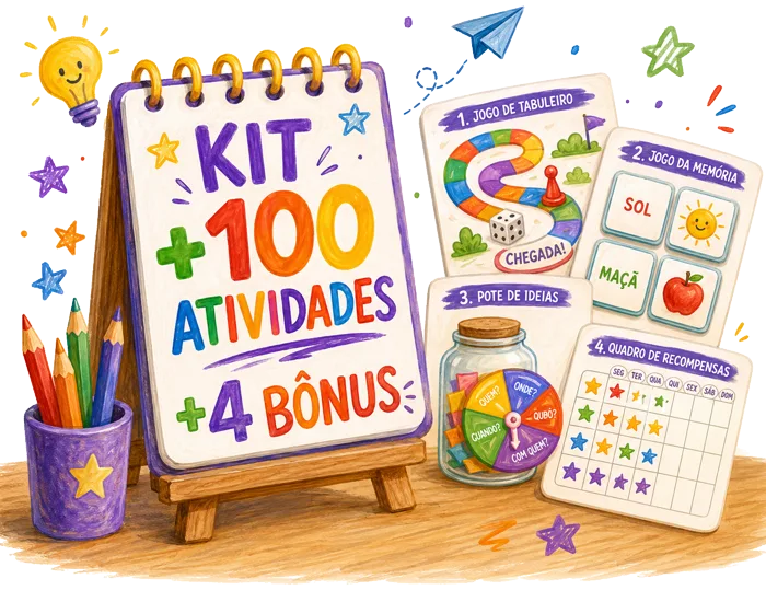 Kit +100 atividades de alfabetização + 4 bônus